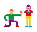 LGBT Lovers Give flowers. Loving couple Homosexual relationship. Romantic relationship. Love illustrationÃÂ 4